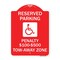 Signmission Reserved Parking Penalty $100 to $500 Tow-Away Zone W/ Heavy-Gauge Alum, 18" x 24", RW-1824-22989 A-DES-RW-1824-22989 - alternate 1